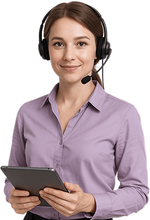 Женщина в форме заявки